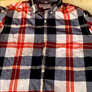 Express Men Long Sleeve Button down t-shirt